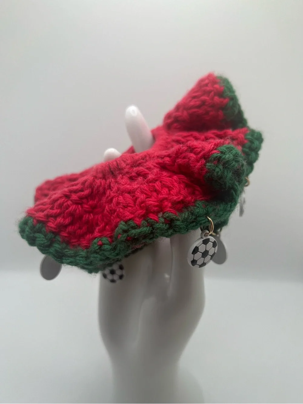 Soccer Fan Scrunchie with Soccer Charms